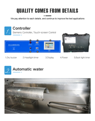 UV Radiation Aging Test Apparatus with ±0.5℃ Temperature Fluctuation 254nm UV Wavelength ±5% UV Irradiance Accuracy